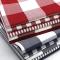 50*150cm Yarn-dyed Plaid Cotton and Linen Fabric Cushion Pillow cover tablecloth cotton linen fabric