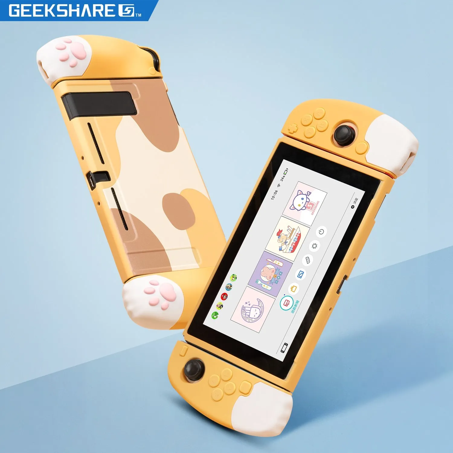 GeekShare Nintendo Schalter Fall Nette 3D Katze Klaue Silikon Split Joycon Weiche Abdeckung Nintendo Schalter Schutzhülle NS Zubehör Image