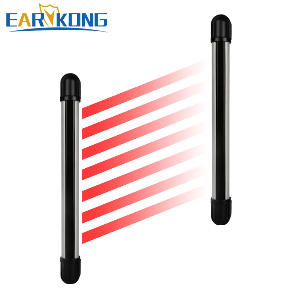 Große Promotionen PIR Infrarot Strahl Bewegungsmelder Für Home Security GSM WIFI PSTN Alarm System Wired/Wireless Strahl Sensor