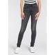 Skinny-fit-Jeans LEVI'S "721 High rise skinny" Gr. 28, Länge 28, schwarz (black wash) Damen Jeans Röhrenjeans mit hohem Bund