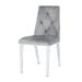 Modern Luxury Furniture Dining Chairs Set of 2, Kitchen Velvet Fabric High Back Side Chairs with Chrome Legs, for Lving Room