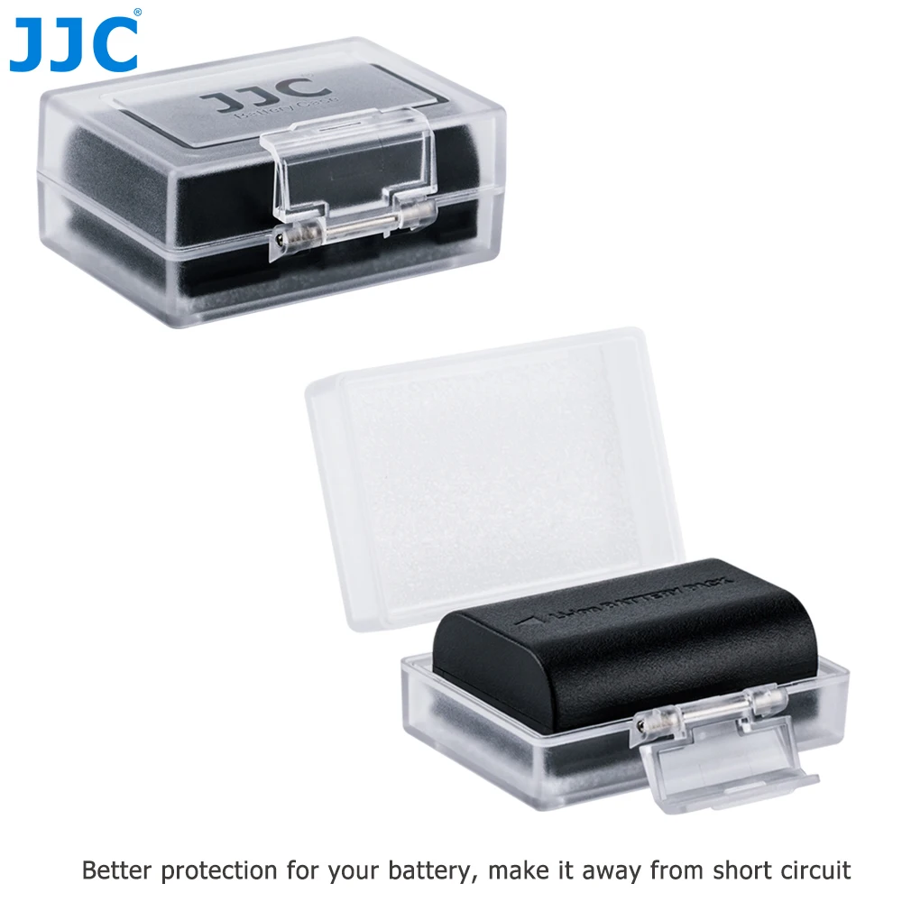 JJC Kamera Batterie Fall Halter Box für Canon LP-E17 LP-E12 Nikon EN-EL15 EN-EL14 Sony NP-FW50 Fujifilm NP-95 NP-W12 Olympus BLN1 Image