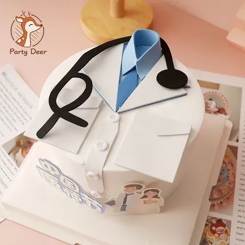 Arzt der Krankenschwester Tag Kuchen Topper Krankenschwester Weiß Ornament Stethoskop Spritze Arzt