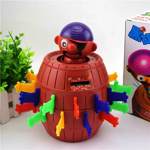 Kinder Lustige Gadget Pirate Barrel Spiel Spielzeug für Kinder Glück Stab Pop Up Spielzeug