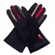 Herbst Winter Frauen Stickerei Touch Screen Handschuh Weibliche Taste Wildleder Leder Samt Cashmere