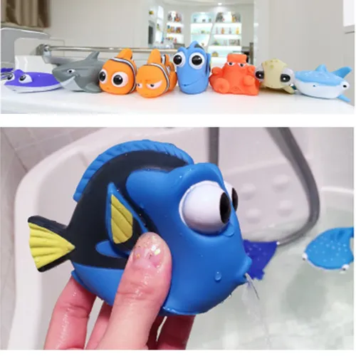 Kinder Bad Spielzeug Findet Nemo Dory Float Spray Wasser Squeeze Spielzeug Weiche Gummi Bad Spielen