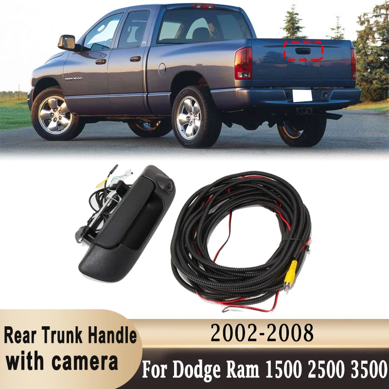 Hinterer Kofferraumgriff mit Parkkamera für Dodge Ram 1500 2500 3500 2002–2008, Heckklappe, Rückfahrkamera, Rückfahrbild Image