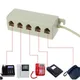 RJ11 Jack 5 Weg Outlet Telefon Telefon Modulare Linie Splitter Stecker Adapter 6P4C B2RC