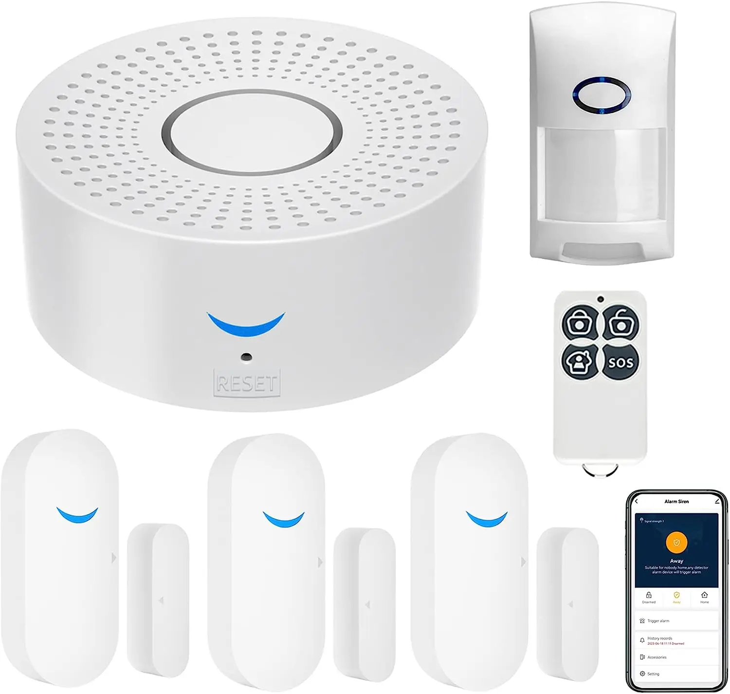 Tuya Wifi Smart Home Alarm System 433 mhz Einbrecher Sicherheit Schutz Alarm Sirene Smart Leben App Steuerung Wireless Home Alarm kits Image