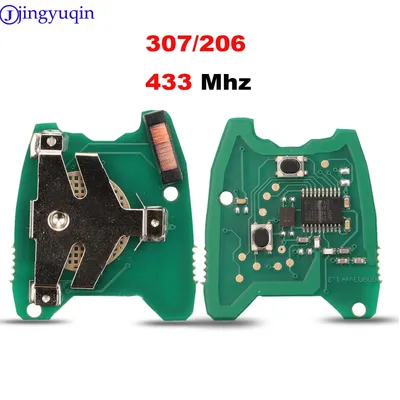 Jingyuqin 2 Tasten FRAGEN Remote Key Fob Controller Für PEUGEOT 206 307 433MHZ Mit PCF7961