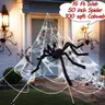 150/250cm schwarz weiß Halloween Spinnennetz Riesen dehnbares Spinnennetz für Home Bar Dekor