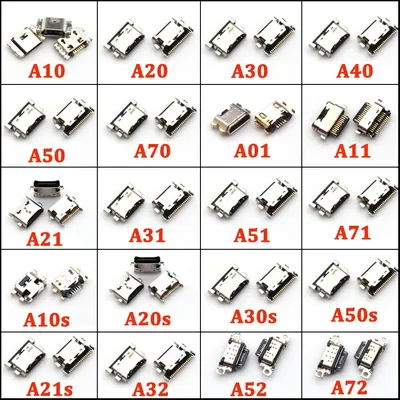 100Pcs Ladegerät USB Lade-Port Dock Connector Für Samsung A20 A30 A50 A70 A51 A21s A01 A30s A20s