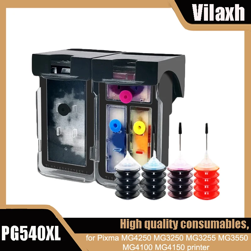 Vilaxh PG-540 CL-541 PG540 CL541 nachfüllbare CISS-Tintenpatrone für Canon Pixma MG2250 MG3150 TS5151 TS5150 MG4250 MG3650 MX475 Image