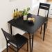 Farmhouse Dining Table Set With Upholstered Seat for Breakfast Nook