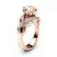 Vintage Diamant 18K Rose Gold Ring Edelstein Hochzeit Ring für Frauen reine topas bague anel Schmuck
