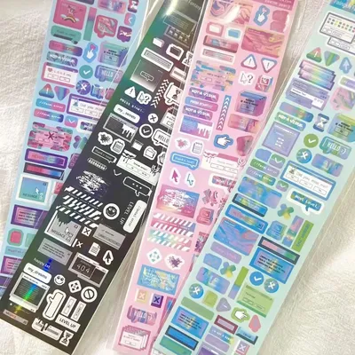 Kreative Film Poster Stil Dialog Box Laser Holographische Aufkleber Scrapbooking Idol Karte Tagebuch Deco Schreibwaren Dekoration Aufkleber Image