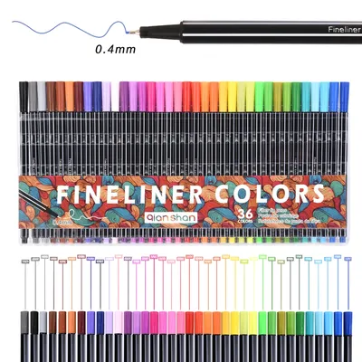 24/36 farben Schule Gel Pen-Set Mikron Linie Skizze Gelpen Farbige 0,4mm Färbung Kunst Poröse-Punkt Stifte Japan zeichnung Marker Geschenk
