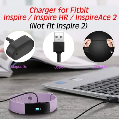 Ladegerät für Fitbit Inspire HR, Fitbit Inspire, Fitbit Ace 2, Ersatz-USB-Ladekabel für Fitbit Inspire & Inspire HR