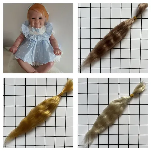 Neue Ankunft 14 Farben 100% Reine Mohair für Reborn/Bjd Puppe Puppe DIY haar perücke zubehör