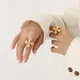 Neue Vintage Blume Ring frauen Edelstahl Ring Übertrieben Stil Handwear Romantische Mädchen Geschenk