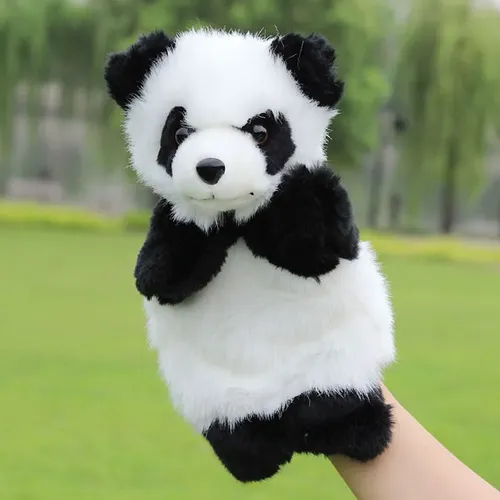 Cartoon Panda Handpuppe Kinder Handschuh Stofftier Weiche Plüsch Puppe Geschichte Erzählen Pretend