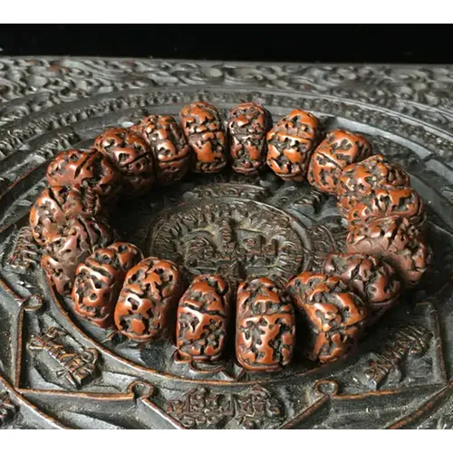 BRO882 Tibet Alte Rudraksha Bodhi Armbänder Strang für Mann
