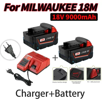 Akkus Für Milwaukee M18B5 XC Lithium-IONEN 9.0/6.0/5 0 Ah batterie ladegerät Für Milwaukee M18