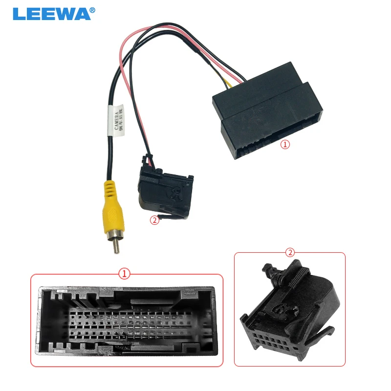 LEEWA 1pc Auto Radio Audio Parkplatz Hinten Kamera Video Stecker Konverter Kabel Für Ford Kuga Fokus Rand Parkplatz Reverse draht Adapter Image