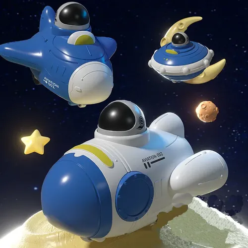 Raums pielzeug für Kinder Weltraums pielzeug Raketen spielzeug Astronaut Raumschiff Presse Trägheit