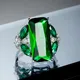 Europäischen und Amerikanischen frauen Schmuck AAAAA Oval Ring Smaragd Jade Zirkon Ring Hochzeit