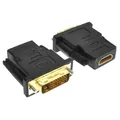 1 stücke DVI zu HDMI Adapter Konverter DVI 24 + 1 Stecker auf HDMI Buchse Konverter für HDTV LCD PC