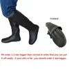 Japanische Art weiche Frauen hohe Regens tiefel, tragbare Männer faltbare Natur kautschuks chuh, schwarze Galoschen, Garding Field Pflanz schuhe,