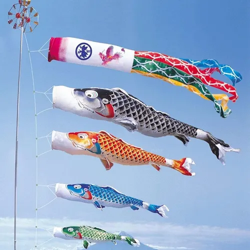 Neuer Stil 40/70/100cm Fisch flagge Drachen Spielzeug Koi Nobori Karpfen Wind Socken Koinobori bunte