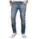 Slim-fit-Jeans ALESSANDRO SALVARINI "ASLuca" Gr. W34 L32, Länge 32, blau (as041) Herren Jeans Slim Fit