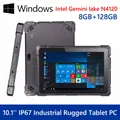 10.1 "windows computer 8gb ram 128gb ip67 industrielle robuste windows 10 pro tablet pc intel n4120