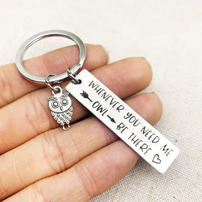 Eule Keychain BFF Keychain Freundschaft Keychain, Wann Immer Sie Brauchen Mich Eule Werden Es