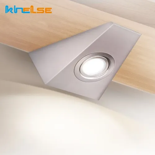 LED Schrank Wand Lichter AC12/110/220V Dreieck Edelstahl Unter Schrank Lampen Mit Schalter Schrank