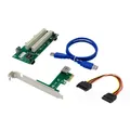 Desktop-PCI-Express PCI-E zu PCI-Adapter karte PCIE zu Dual-PCI-Steckplatz Erweiterungs karte USB