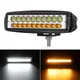 Universal 1x6 "60W Auto Top LED Offroad Arbeit Licht Bar Dual Farbe Weiß & Bernstein Wasserdicht