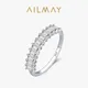 Ailmay 100% 925 Sterling Silber Mode Smaragd Cut Rechteck AAAAA CZ Ringe Für Frauen Luxus Hochzeit