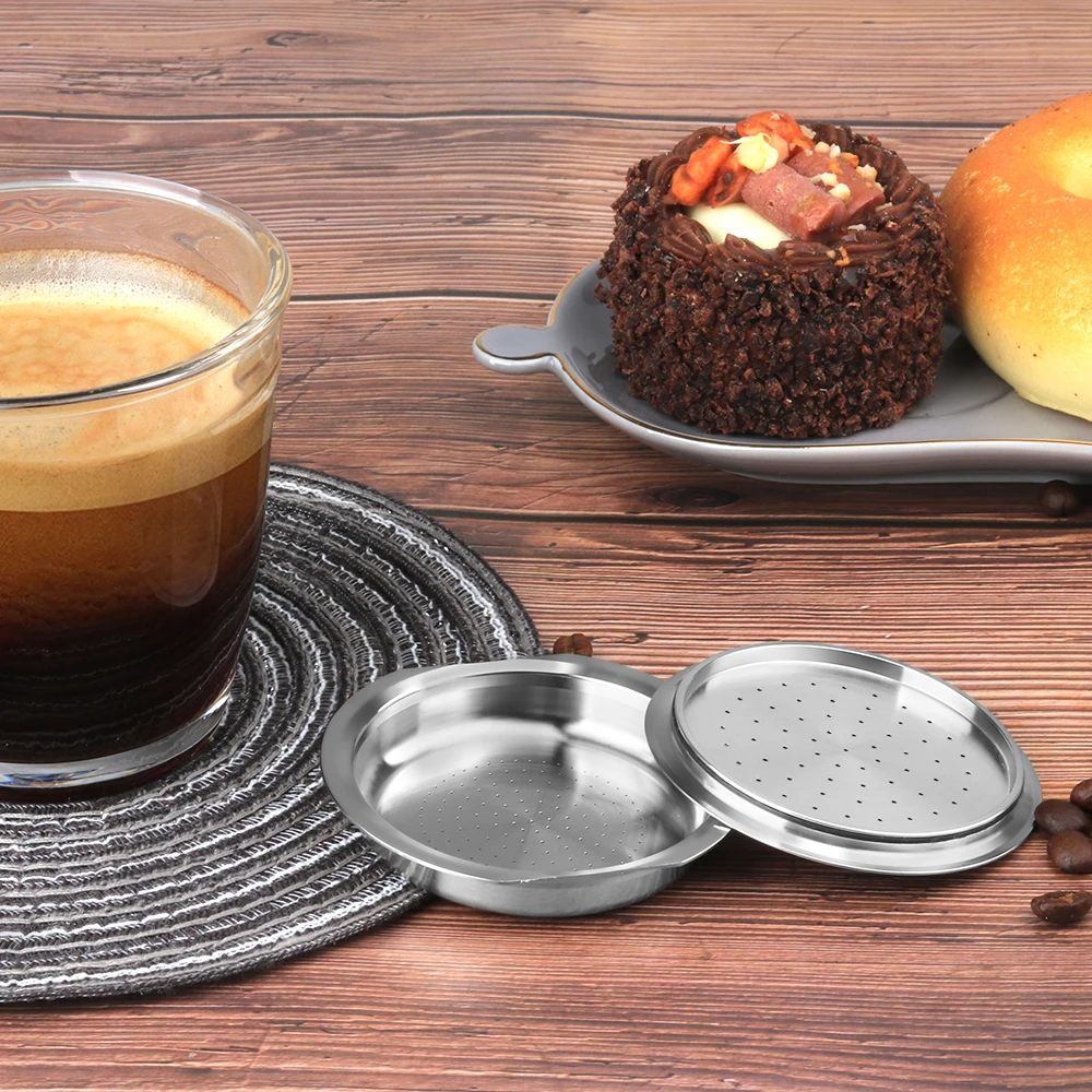 Icafilas wieder verwendbare kaffee kapsel kappe für philips senseo kaffee maschine edelstahl wiederauf ladbare kaffeefilter pod coffee eware Image
