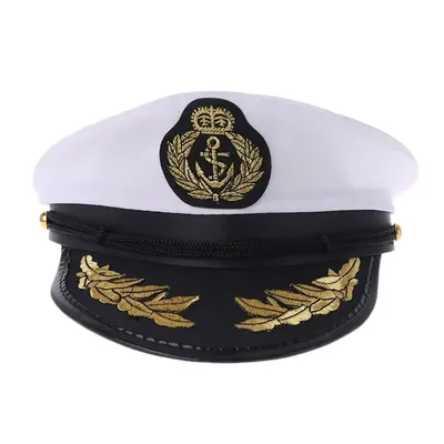 Weiß Erwachsene Yacht Boot Kapitän Navy Kostüm Party Cosplay Kleid Sailor Hut Image