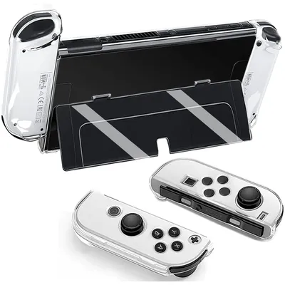 3In1 Schutzhülle Klare Abdeckung Für Schalter Oled Fall Dockbare Klare Stoßdämpfung Schutz Nintendo Image
