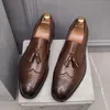 Luxus Männer Müßiggänger Quasten Weiche Mokassins Frühling Schwarz Schuhe Mann Hohe Qualität Herren Schuhe Casual Leder Fahren Wohnungen Größe 38-48