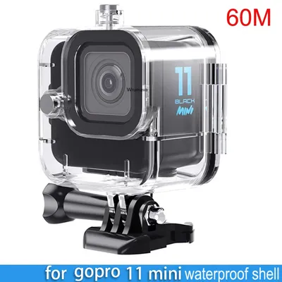 Für GoPro Hero 11 Schwarz Mini 60M Wasserdichte Fall Tauchen Tauchen Schutzhülle Gehäuse Unterwasser Shell Sport Kamera Zubehör