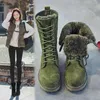Neue 2025, Damen-Winterstiefel, verdicktes Fell, Schneestiefel, Damen-Lederschuhe, weiche High-Top-Winterschuhe, Damen, rutschfeste Stiefel