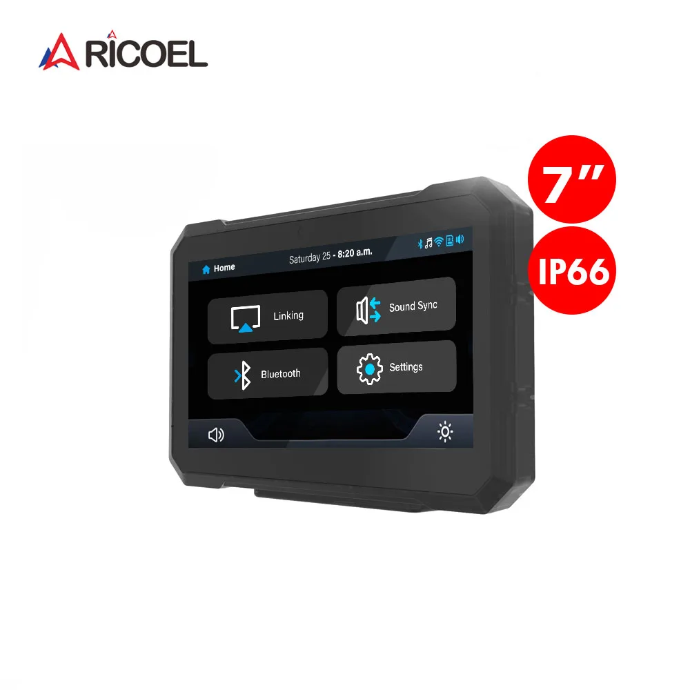 Heißer Verkauf 7-Zoll-Touchscreen Wasserdicht IP65 Wireless CarPlay & Android Auto Tablet GPS WIFI BT für Motorrad BMW Image