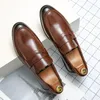 2024 Frühling und Herbst Slipper Männer Slip-On Business formelle Freizeit schuhe braune Herren schuhe Leder Herren Kleid Schuhe Größe 38-48