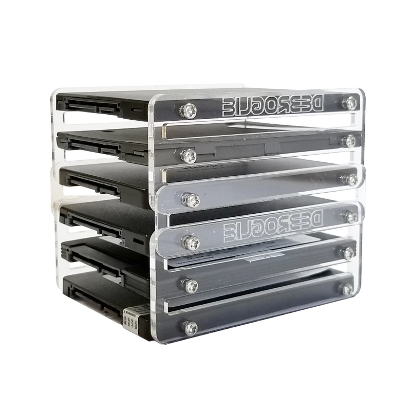 2F DIY2,5 Zoll Solid State Festplatte SSD Acryl Halterung Festplatte Box externe Festplatte DE088 Image