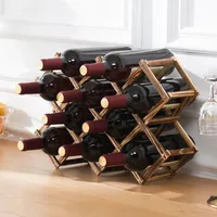 Holz Wein Rack Wein Halter Küche Montiert Display Stand Organizer Bar Lagerung Bar Wein Schrank Wein